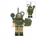 Heavy Weapon Soldier City Police With Gun World War 2 Lego Minifigure Building Block Toys