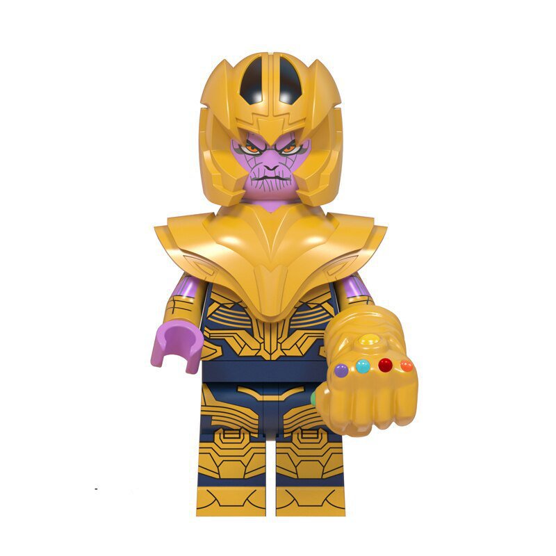 Thanos With Infinity Gauntlet Lego Avengers End Game Superheroes Minifigure Block Toys