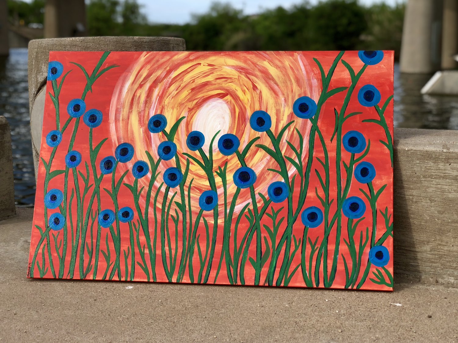 Field of Blue Peonies