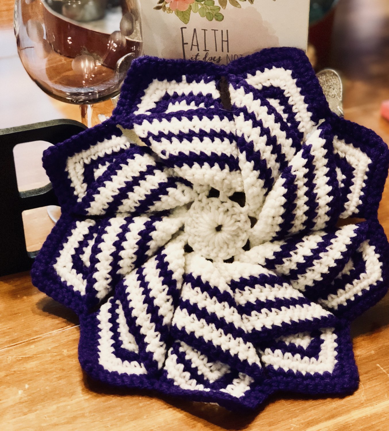Purple and White Mat