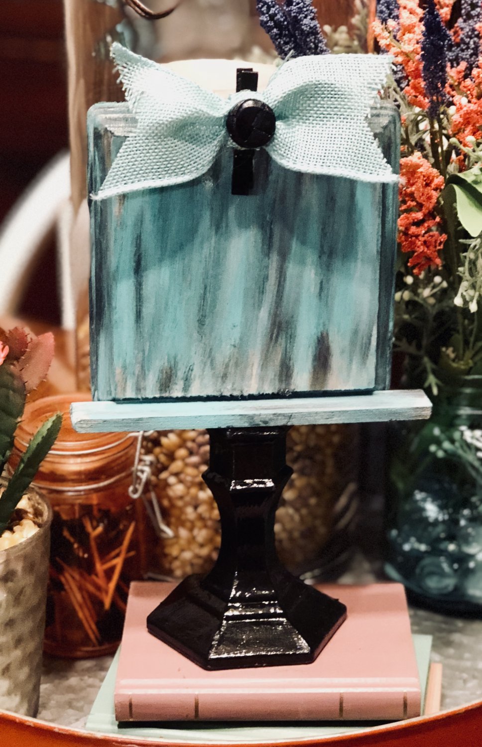4.5 in Turquoise Square Photo Display