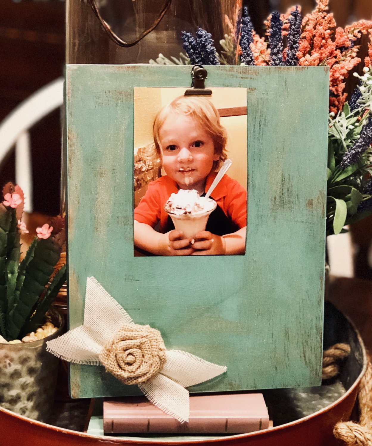 8x10 Turquoise Photo Display