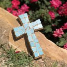 Small Turquoise Mosaic Cross