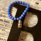 Blue Bead Bracelet with Bottle Charm