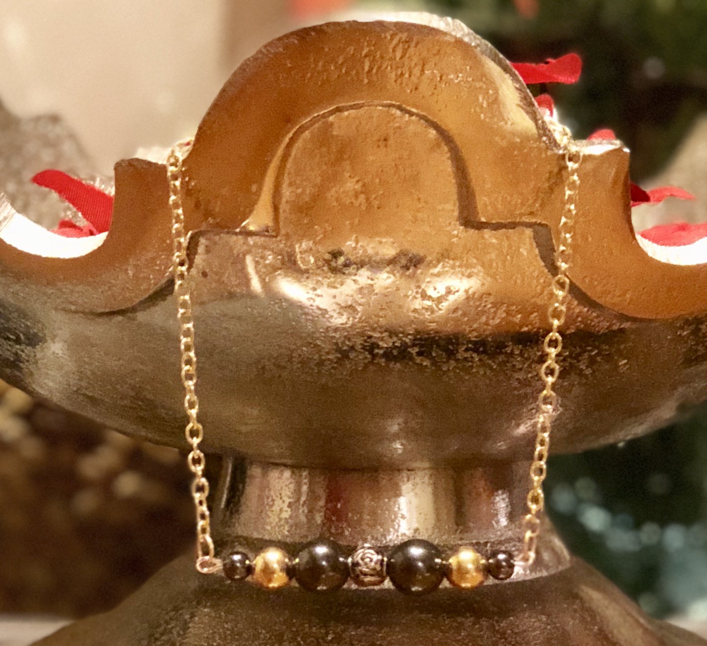 Gold Bracelet with Beads
