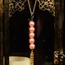 Gold with Pink Beads