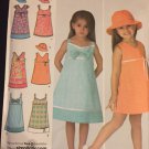 Simplicity Sewing Pattern 3859 Child's Dress in Two Lengthsand Hat in 3 Sizes Sizes 3 to 8 Uncut