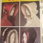 McCalls 5129 Misses Historcial Bonnets Civil War 1800s Halloween Costume Sewing Pattern Size S - L