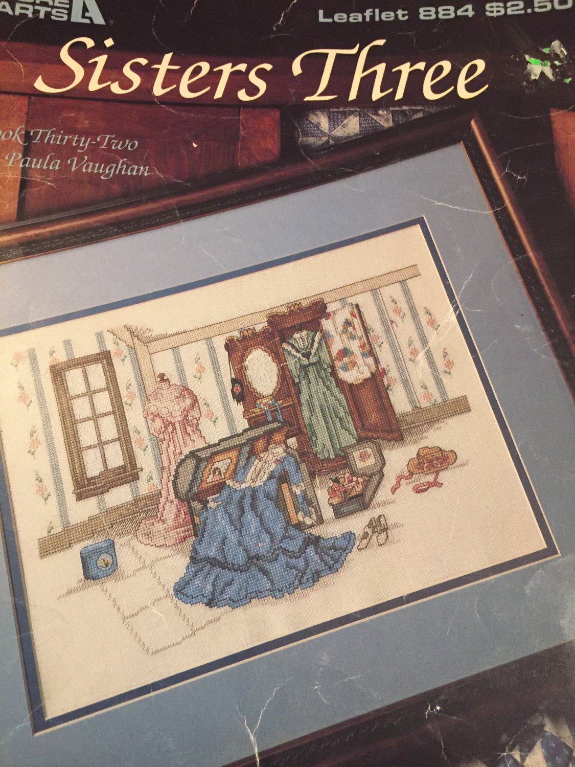 Leisure Arts Sisters Three Counted Cross Stitch Leaflet 884 Book 32 by Paula Vaughn