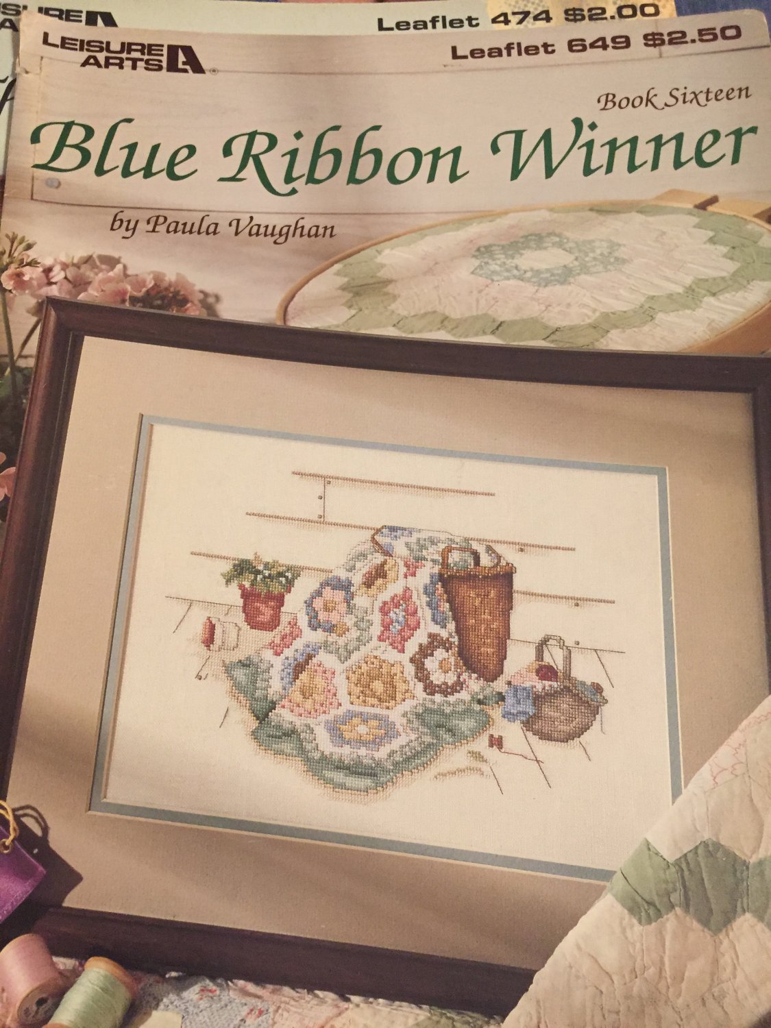 Leisure Arts Blue Ribbon Winner Counted Cross Stitch Leaflet 649 Book 16 by Paula Vaughn