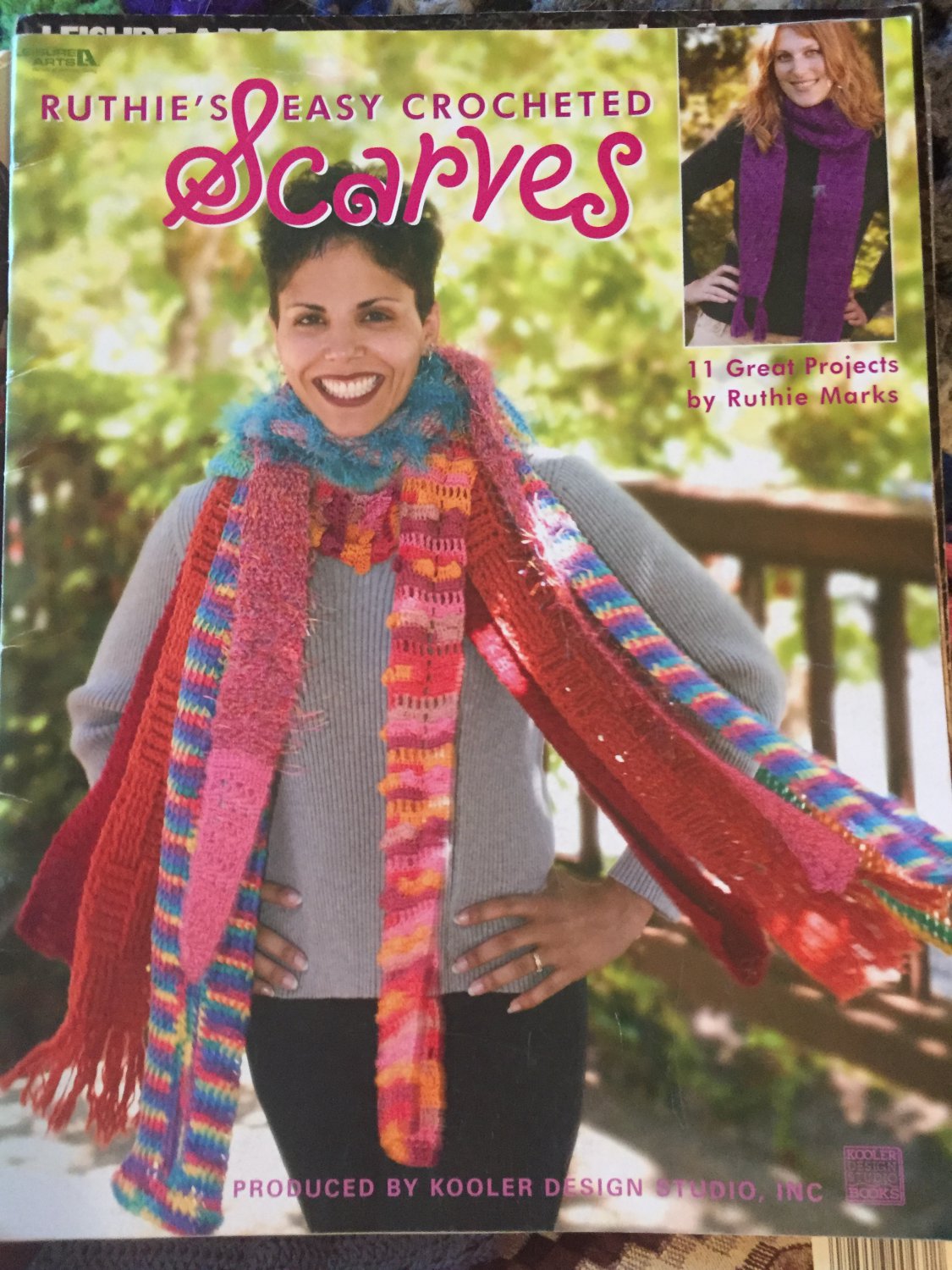 Ruthie's easy Crocheted Scarves Crochet Pattern Book from Leisure Arts 3669