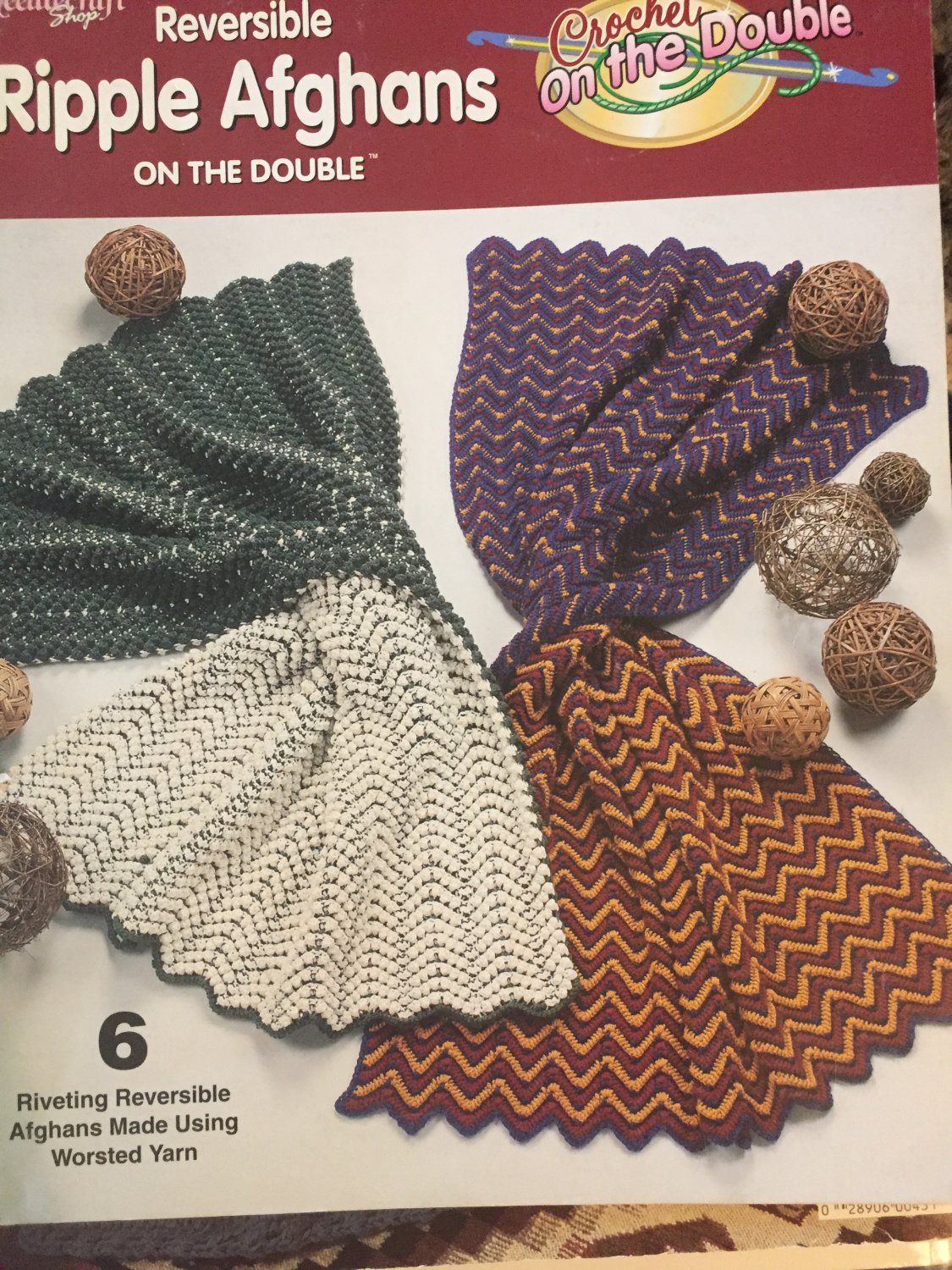 NeedleCraft-Shop 842614 Reversible RIPPLE AFGHANS Crochet On The Double