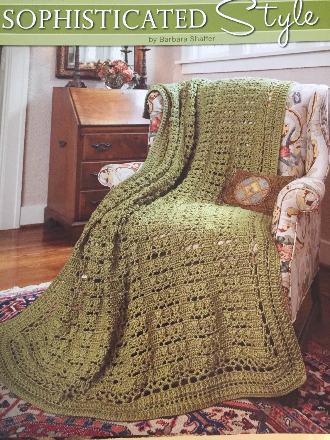 Sophisticated Style Crochet Afghans, 5 Designs by Barbara Shaffer, Leisure Arts #3862