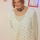 Crochet Pattern for Lacy Jacket & Vest Lion Brand Jamie Yarn
