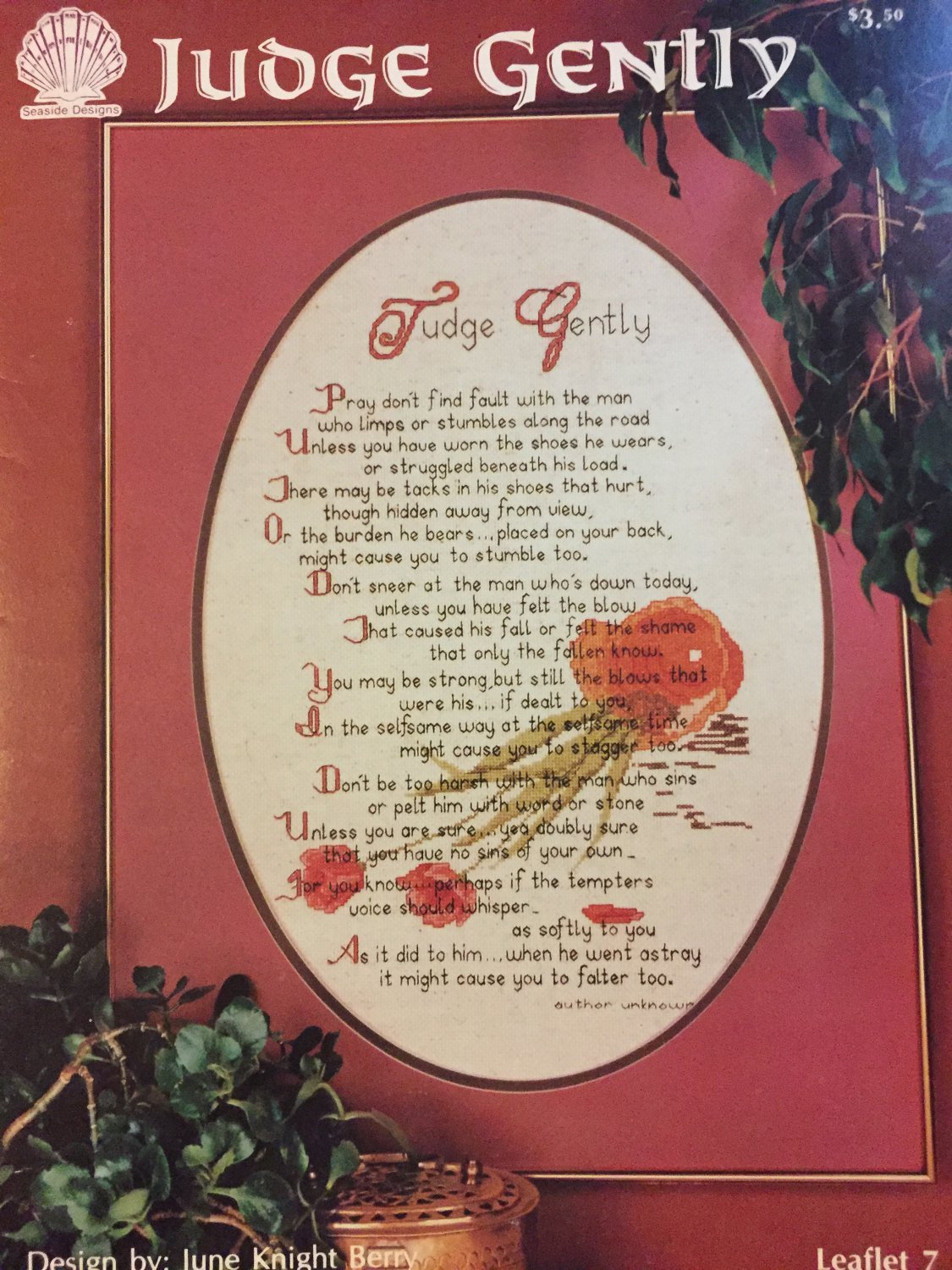 Judge Gently Counted Cross Stitch Leaflet 2805
