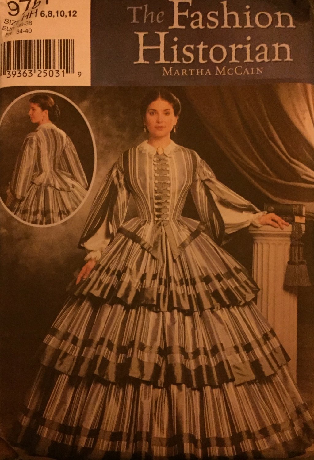 Simplicity 9761 Misses Civil War COSTUME PATTERN Skirt Peplum Blouse  Sewing Size 6-12 Halloween
