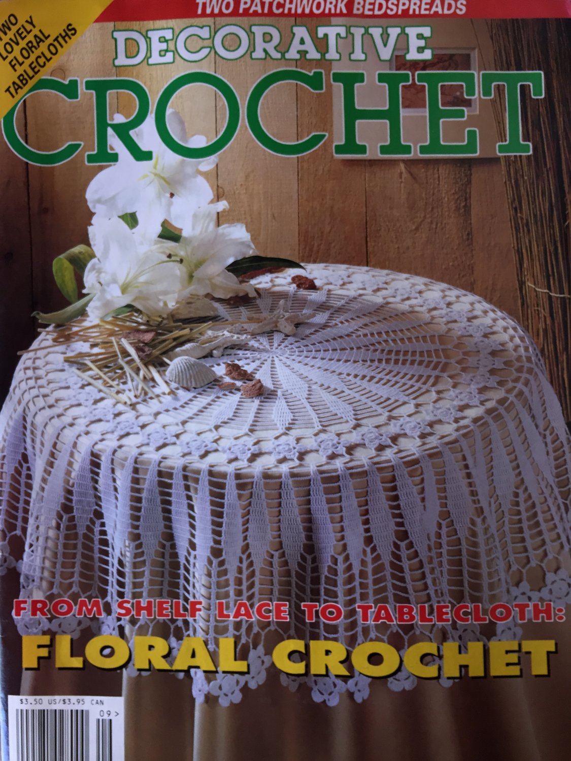 Decorative Crochet Magazine 53 Sept. 1996 Home Decor Tablecloths Bedspreads Doilies Curtain
