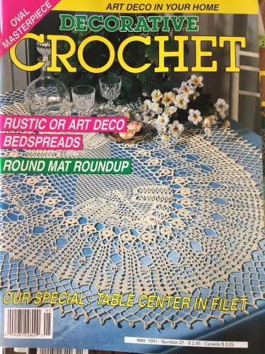 Decorative Crochet Magazine 21 May 1991 Bedspreads Doilies Filet