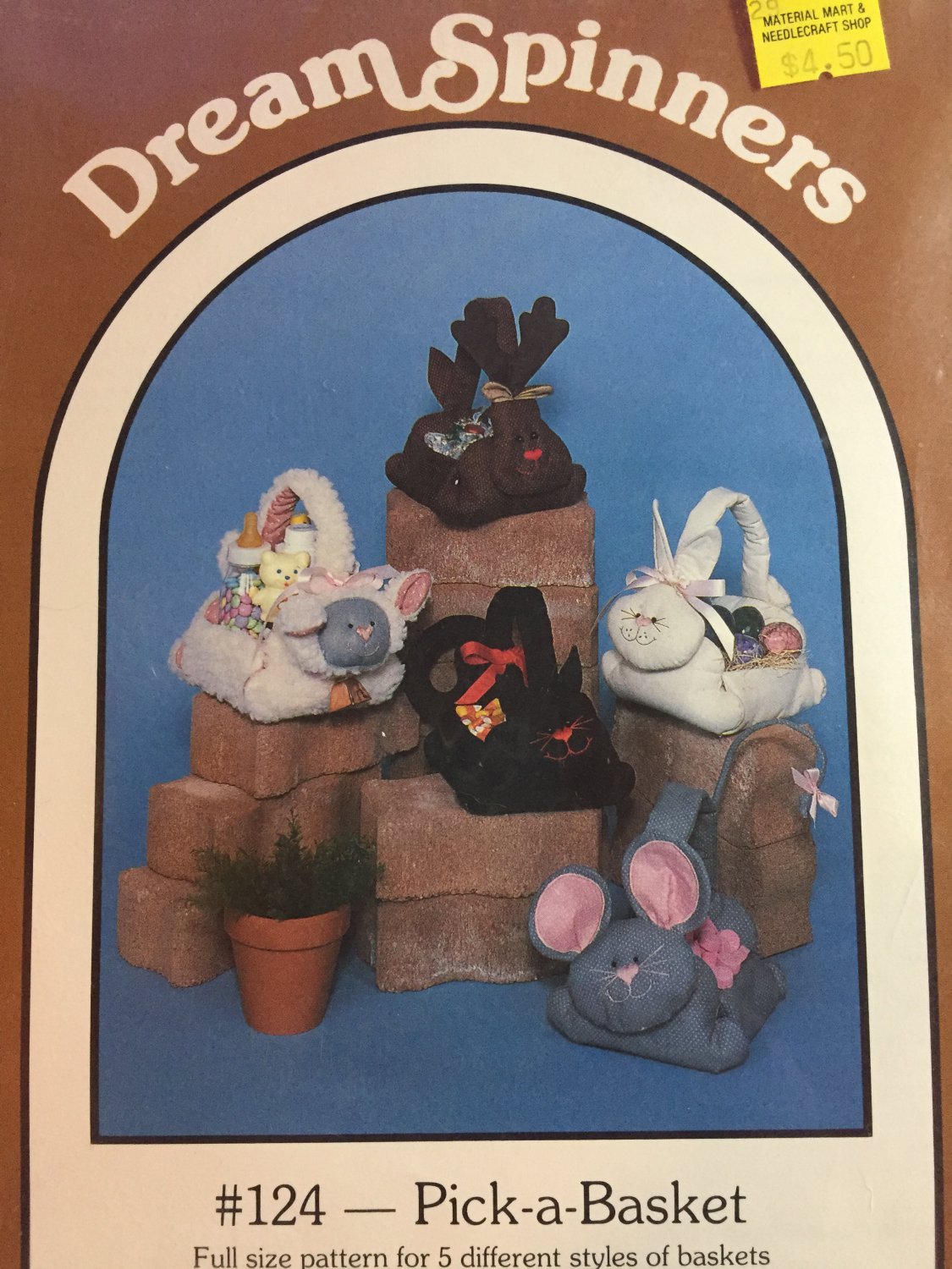 DREAM-SPINNERS 124 PICK-A-BASKET Sewing Pattern GREAT AMERICAN QUILT -CO uncut