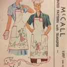 McCall's 1597 Vintage His and Hers Apron, Oven Mitt and Chef Hat McCall's 1597 Vintage His and Hers Apron, Oven Mitt and Chef Hat