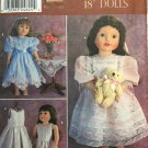 Simplicity Pattern 9560 Vintage Clothes 18" Dolls 2 Dress and Petticoat Patterns