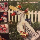 Holiday Goose, Leisure Arts, Pattern Leaflet #1360 5 Festive Doorstops