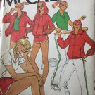 McCalls 6469 Misses Sporty Hoodie Zip Jacket Top Pants Shorts Pattern for Knits Size 10 Bust 32 1/2'