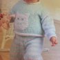 Knitting Pattern Baby kitten hat, sweaters, bunting Coats Clarks Red Heart Baby Teri 0139