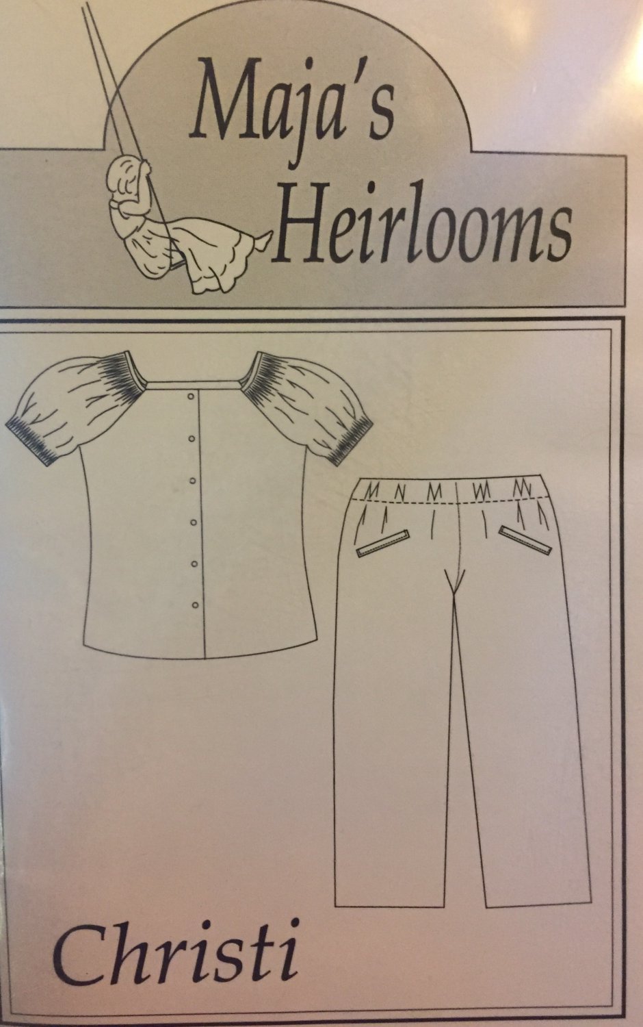 Maja´s Heirlooms CHRISTI Smocked top and pants Sewing Pattern Sizes 5, 6, 7, 8