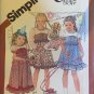 Girls dress with long short sleeves & Kimberly 15¨" doll dress Simplicity 5256 sewing pattern SZ 3