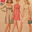 Vintage 1960s A Line Scalloped Neck Mini Dress Sewing Pattern Size 10 Simplicity 7898 Bust 32.5