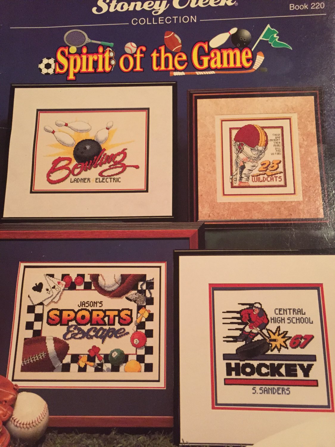 Stoney Creek Collection Spirit of the Game Book 220 Cross Stitch charts for Sports