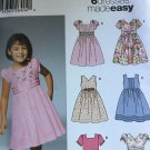 Simplicity 5704 Child's Dress with Bodice and Sleeve Variations Pattern Size 3-8 Party Dress