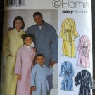 Simplicity 5931 Easy to Sew Unisex Child Teen Adults Robe and Belt