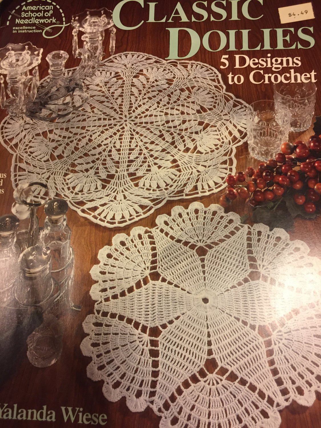 Classic Doilies 5 Designs to Crochet American School of Needlework 1144