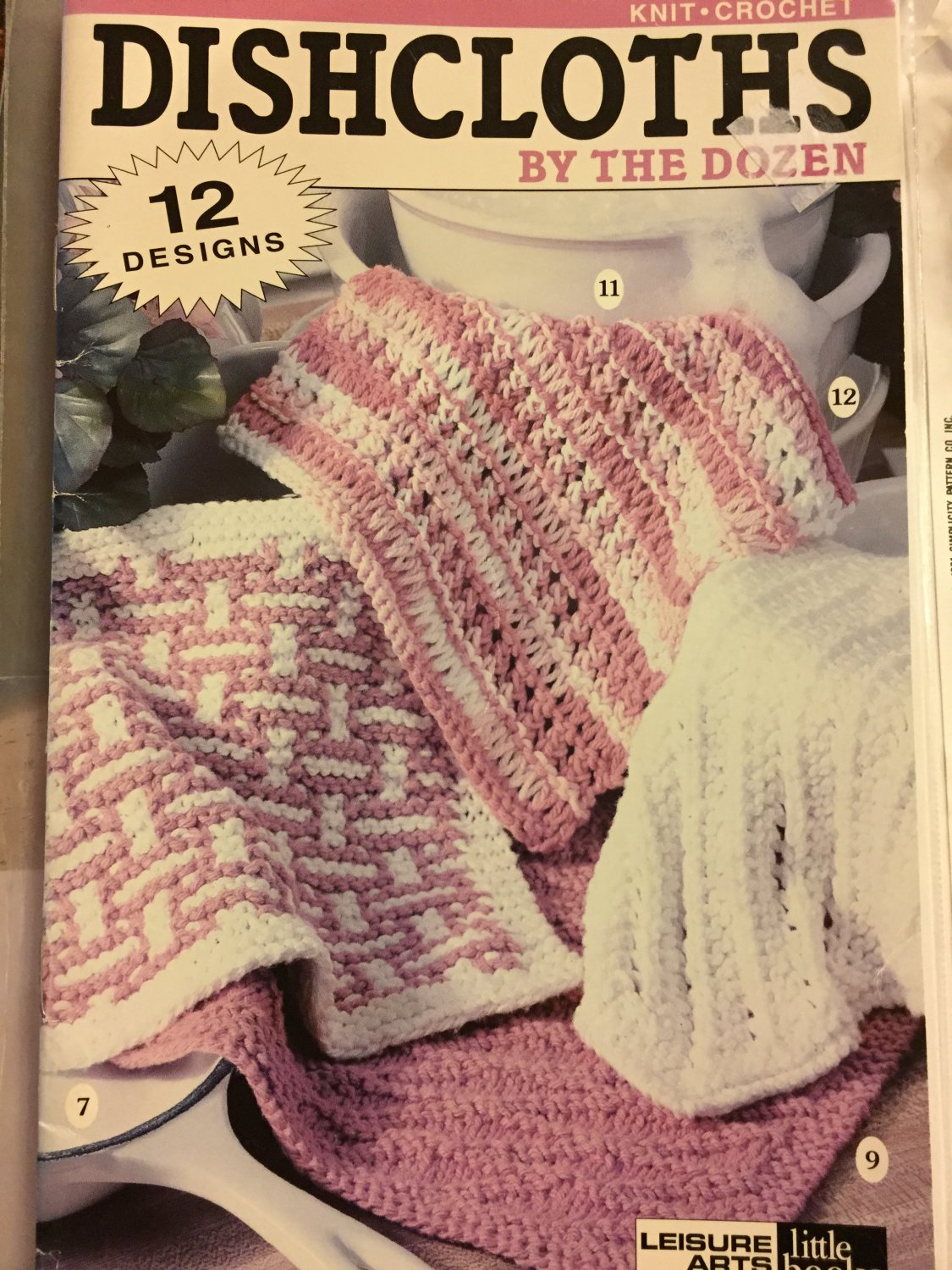 Dishcloths by the Dozen Leisure Arts 7500 Crochet Pattern 12 Designs