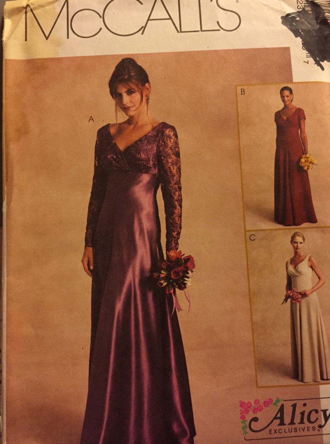 McCall's Sewing Pattern 2776 Misses' Self-Lined Special Occasion Dress and Scarf, Size 10 12 14