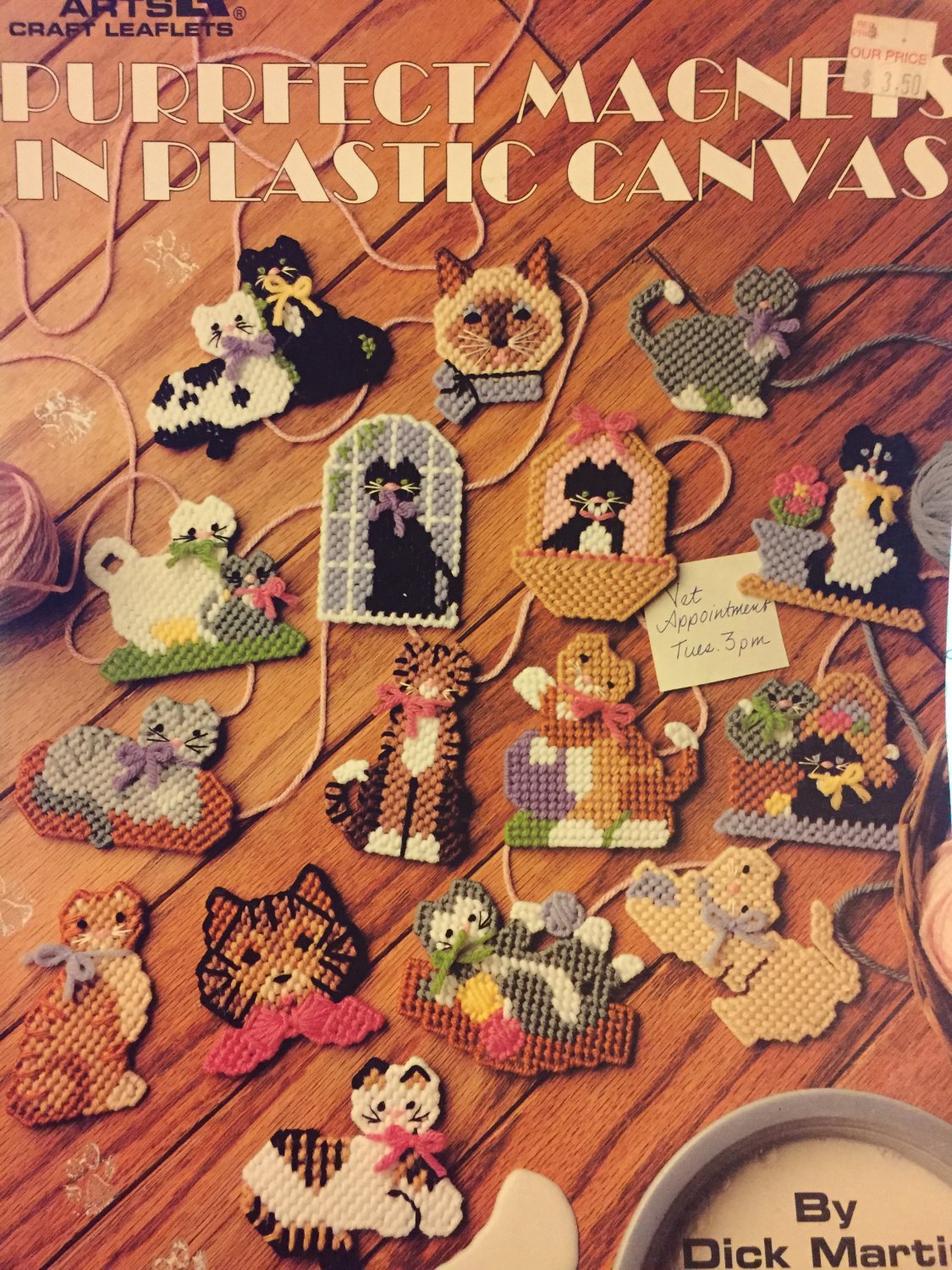 Cat Fridge Magnets Purrfect Magnets In Plastic Canvas Leaflet - Leisure Arts Leaflet #1577