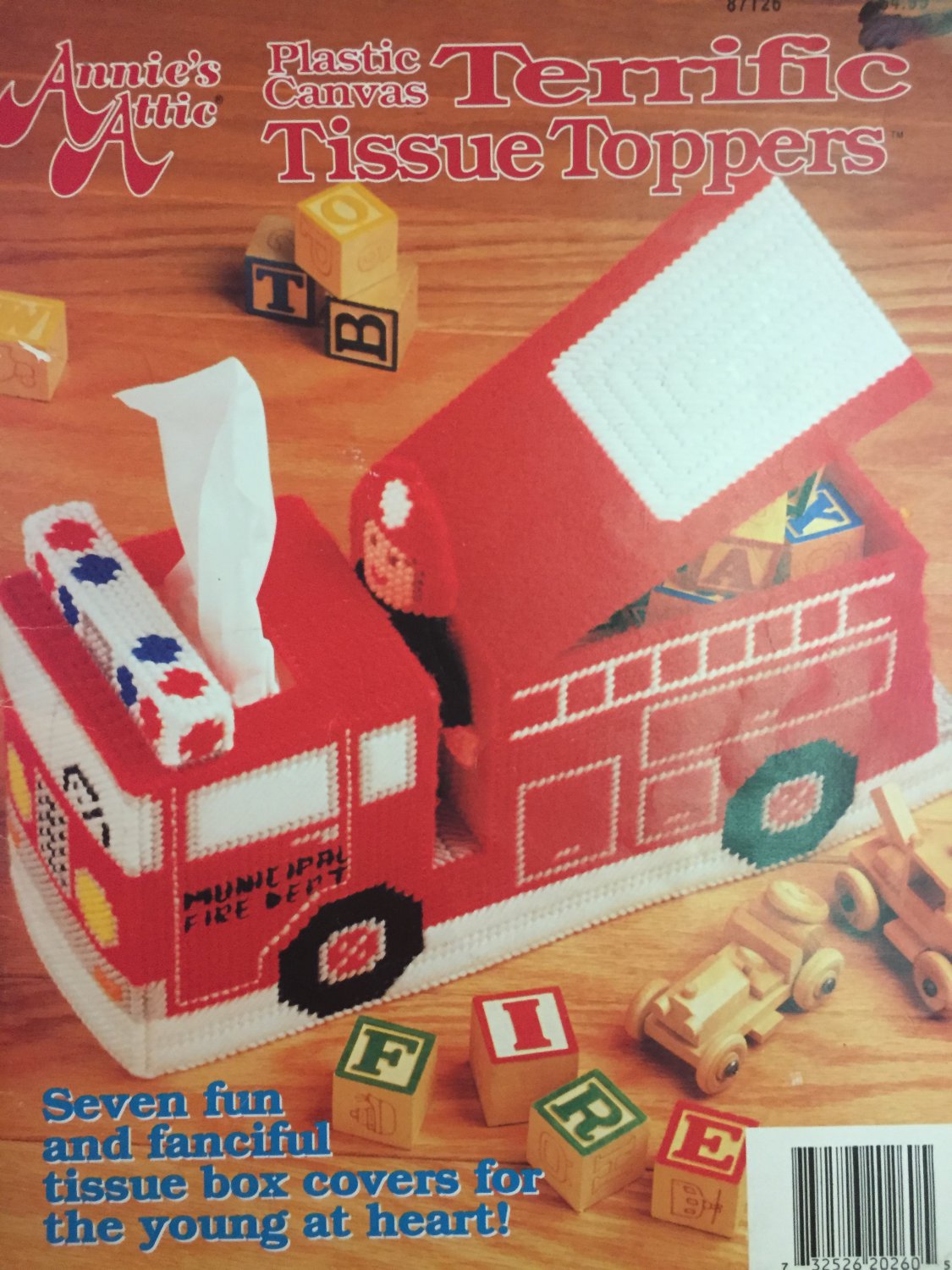 Fire Truck Annie's Attic Terrific Tissue Toppers Plastic Canvas Pattern 87T26