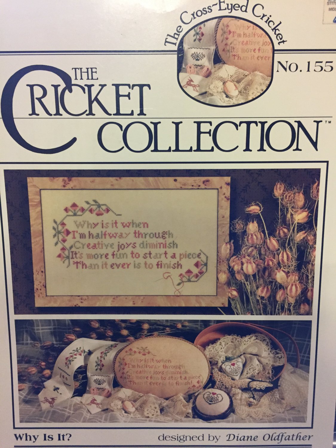 Cricket Collection Why is IT Cross Stitch Pattern 155 Diane Oldfather