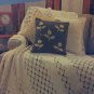 Aunt Lydias Denim Days Home Decor Crochet book Afghans Pillow Curtains 0125