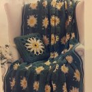 Afghans to Crochet Cottage Living Leisure Arts 106 Bernat Yarn