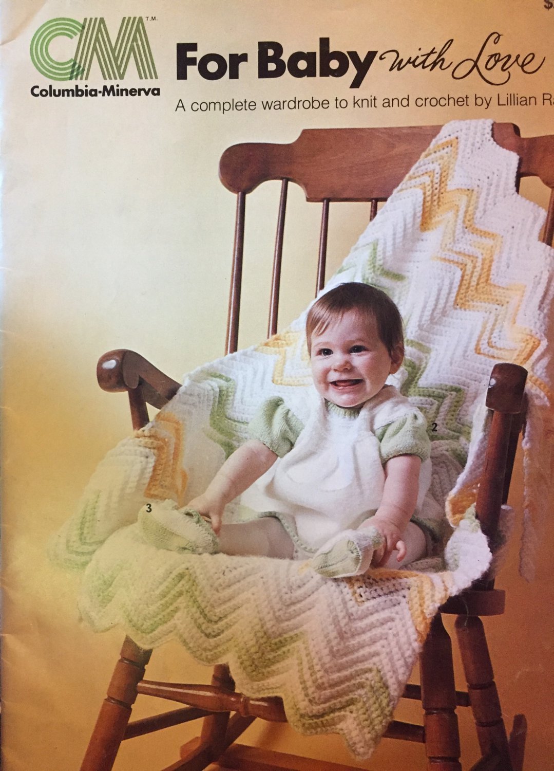 Christening Gown Knitting Pattern Baby crochet afghan, baby booties Columbia Minerva Book 792