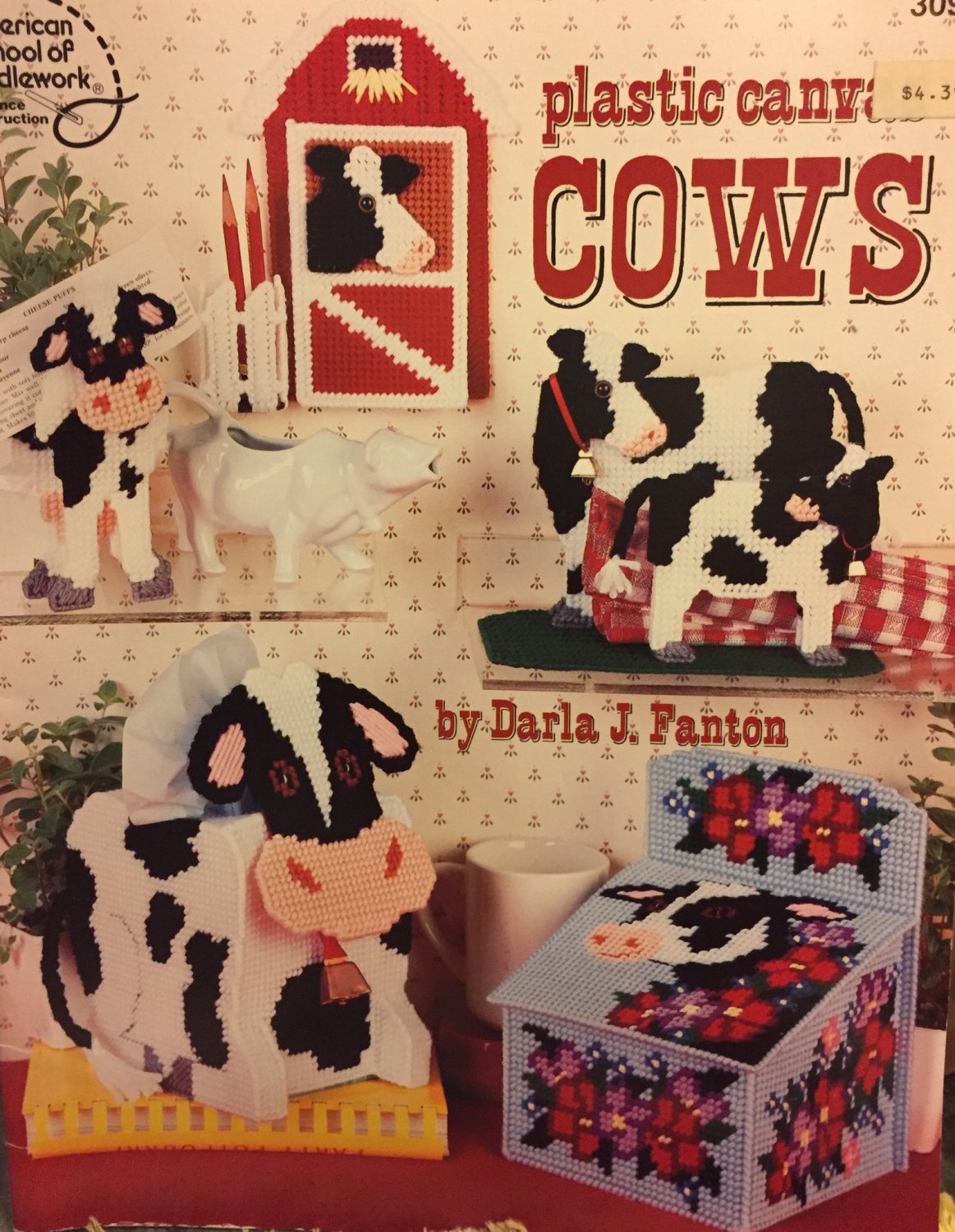 Plastic Canvas COWS American School of Needlework 3096 Darla Fanton