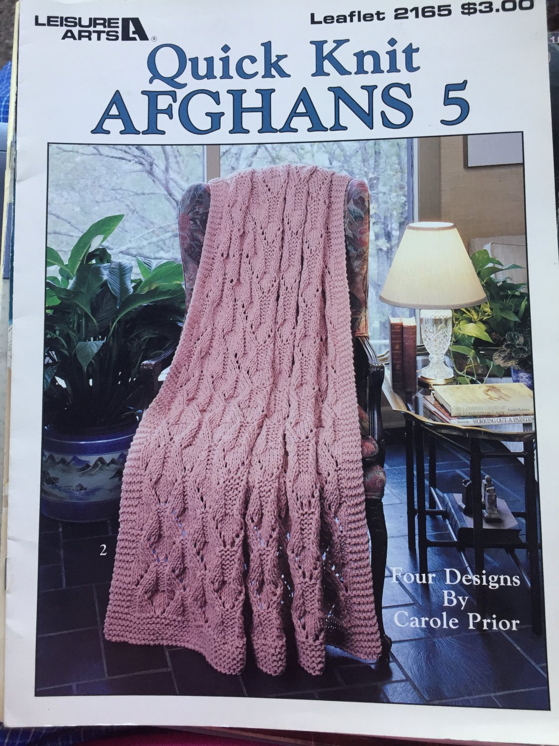 Quick Knit Afghans 5 by Carole Prior Leisure Arts 2165 Knitting Pattern
