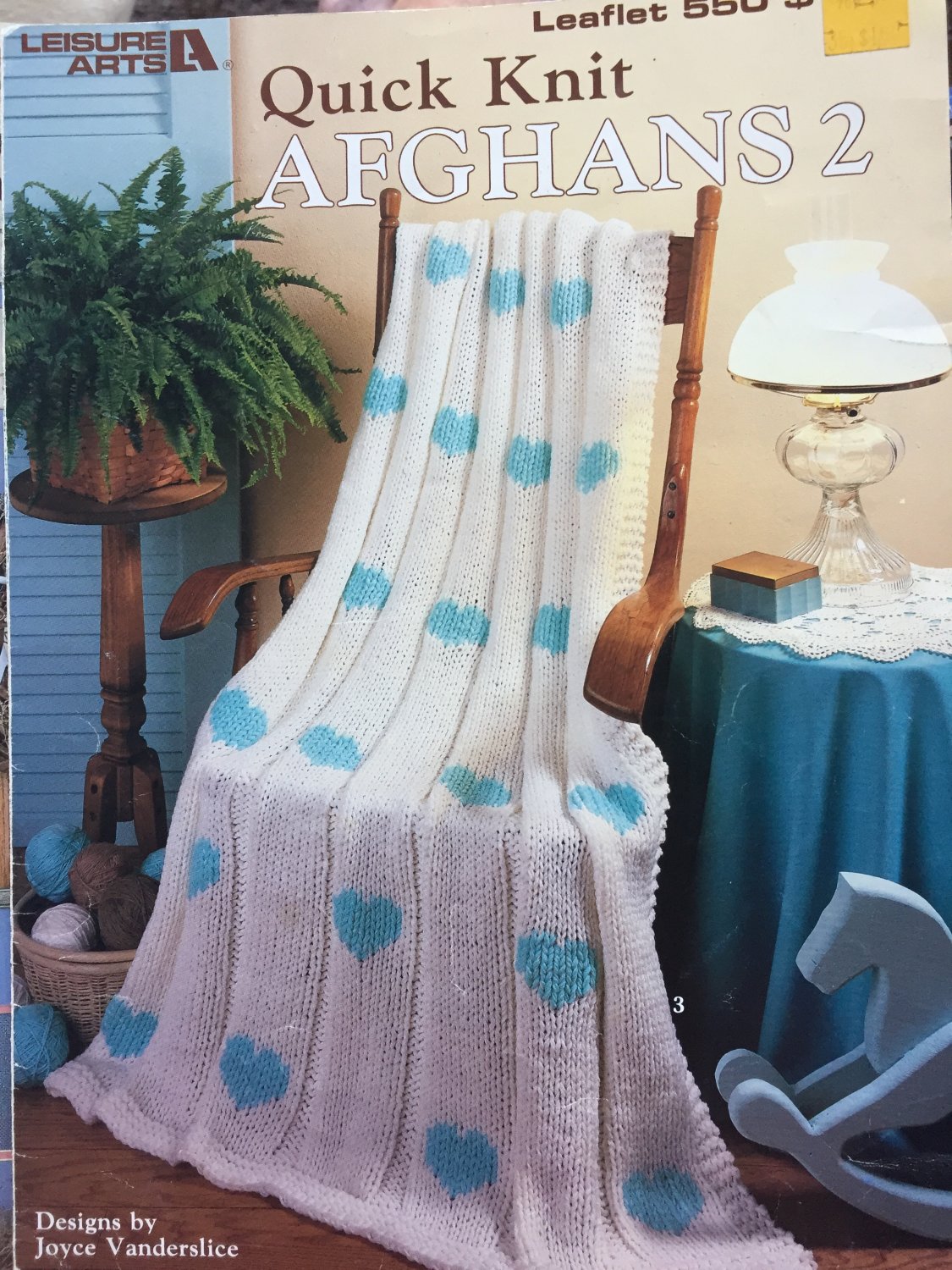 Quick Knit Afghans 2 by Joyce Vanderslice Leisure Arts 550 Knitting Pattern