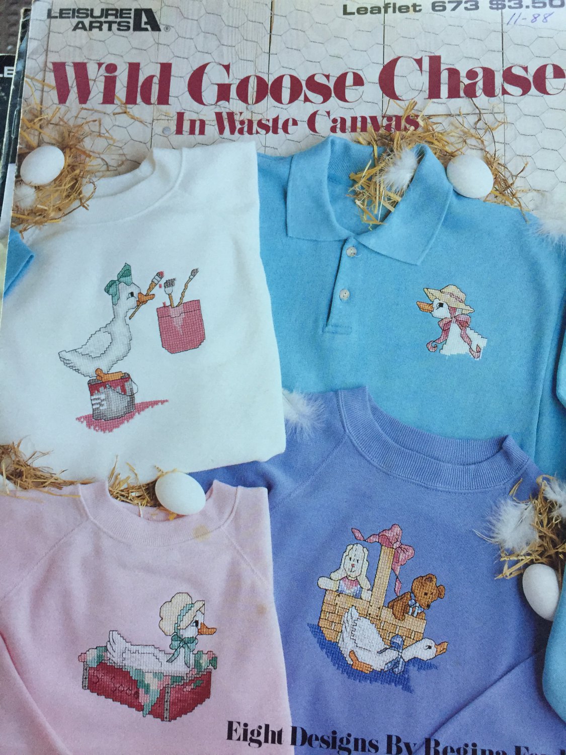 Wild Goose Chase in Waste Canvas Cross Stitch Charts Leisure Arts 673