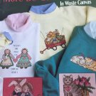More Be-Loved Sweats in Waste Canvas Cross Stitch Charts Leisure Arts 875