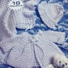 Baby Layettes and Afghans Crochet Pattern Leisure Arts 75027 10 Patterns.