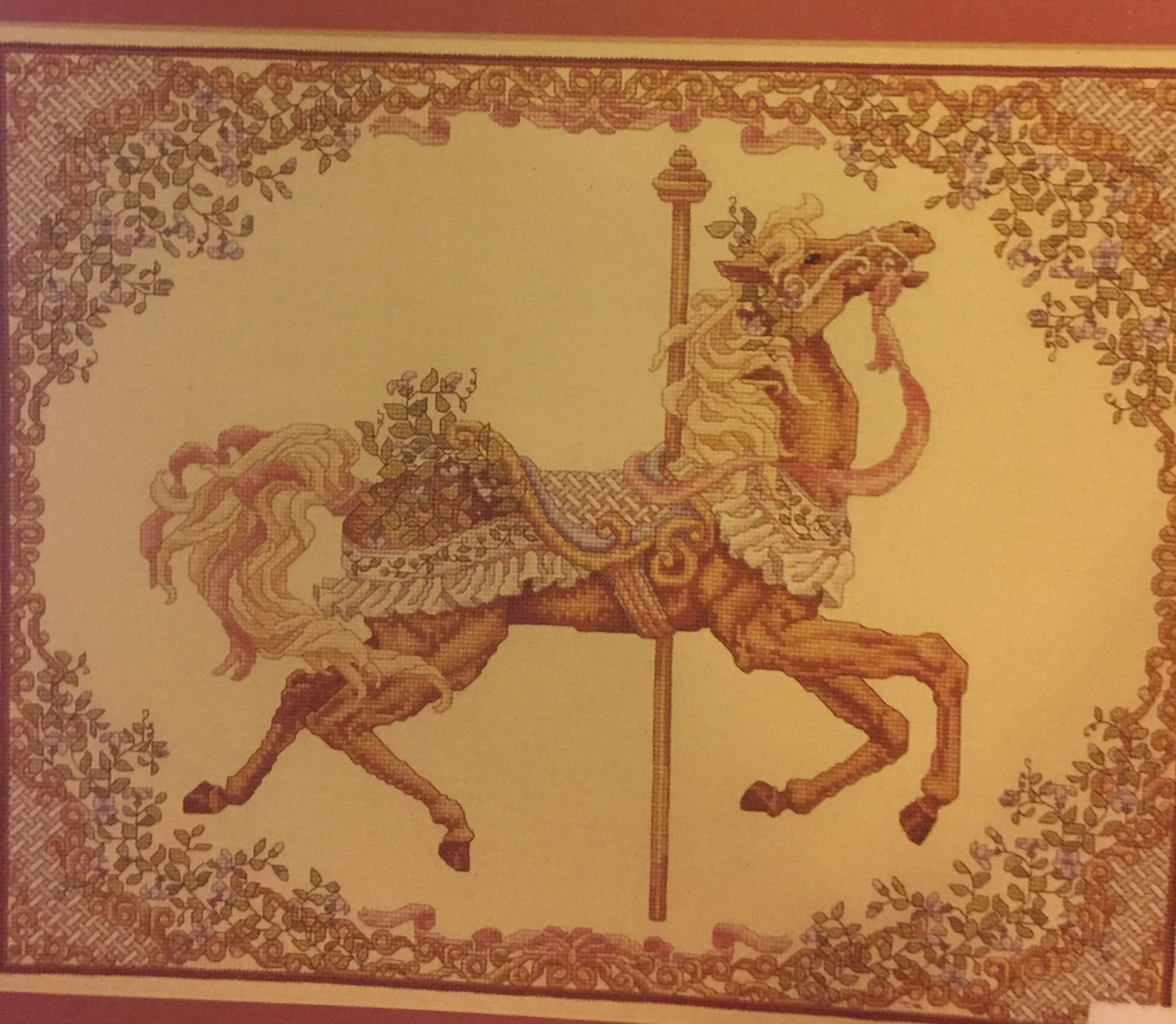 Teresa Wentzler Carousel Horse Spring Cross Stitch Chart JUST CROSS STITCH leaflet 99